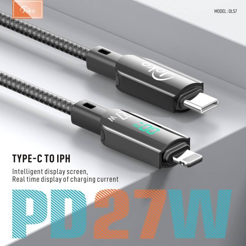 JOKO Charging Cable with Power Out Fast Charging Up to 5A Model DL57 Iphone DL58 TypeC