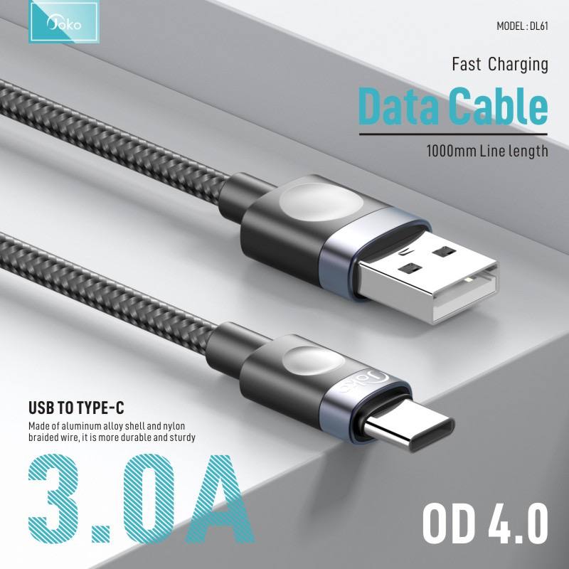 JOKO Charging Cable with Charging Power 3.0A Model: DL59 Micro DL60 iPhone DL61 Type-C