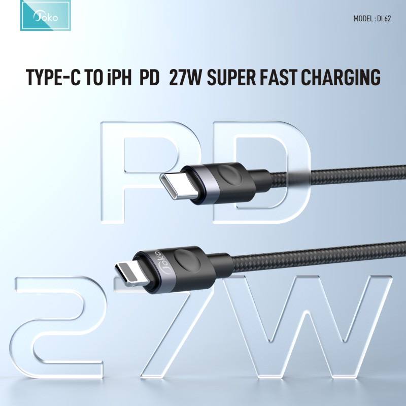 JOKO Charging Cable with Fast Charging Power Model: DL62iPhone DL63Type-c