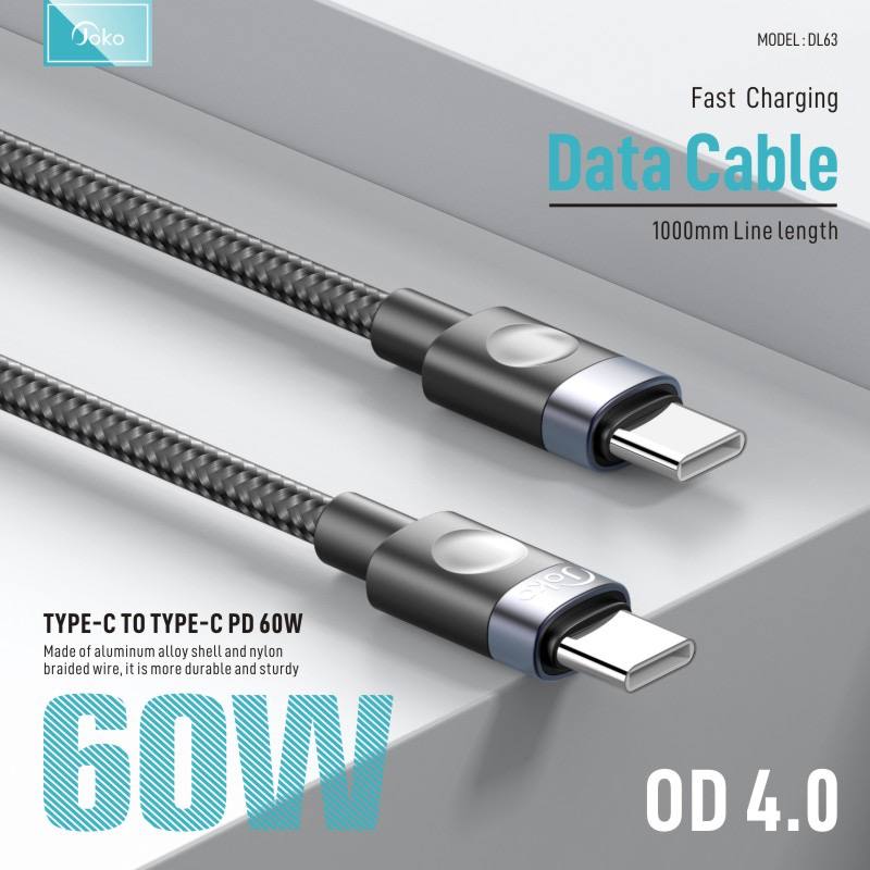 JOKO Charging Cable with Fast Charging Power Model: DL62iPhone DL63Type-c