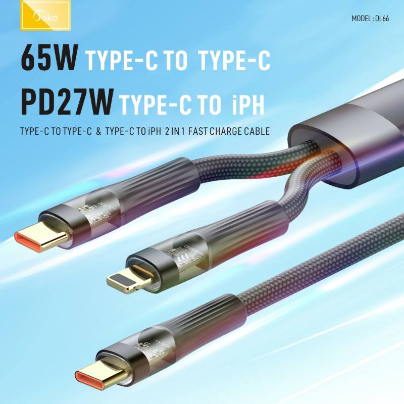 Joko 2 in 1 Data Cable 65W Model DL66