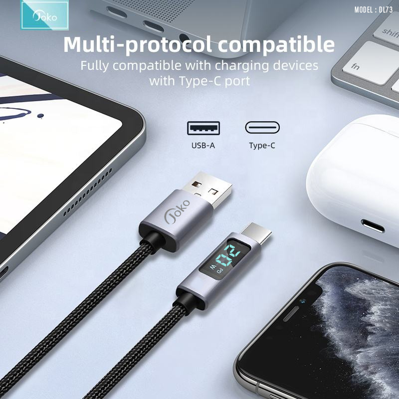 JOKO Charging Cable with Power Out Fast Charging Up to3A Model DL72 USB toIphone DL73 USB to TypeC