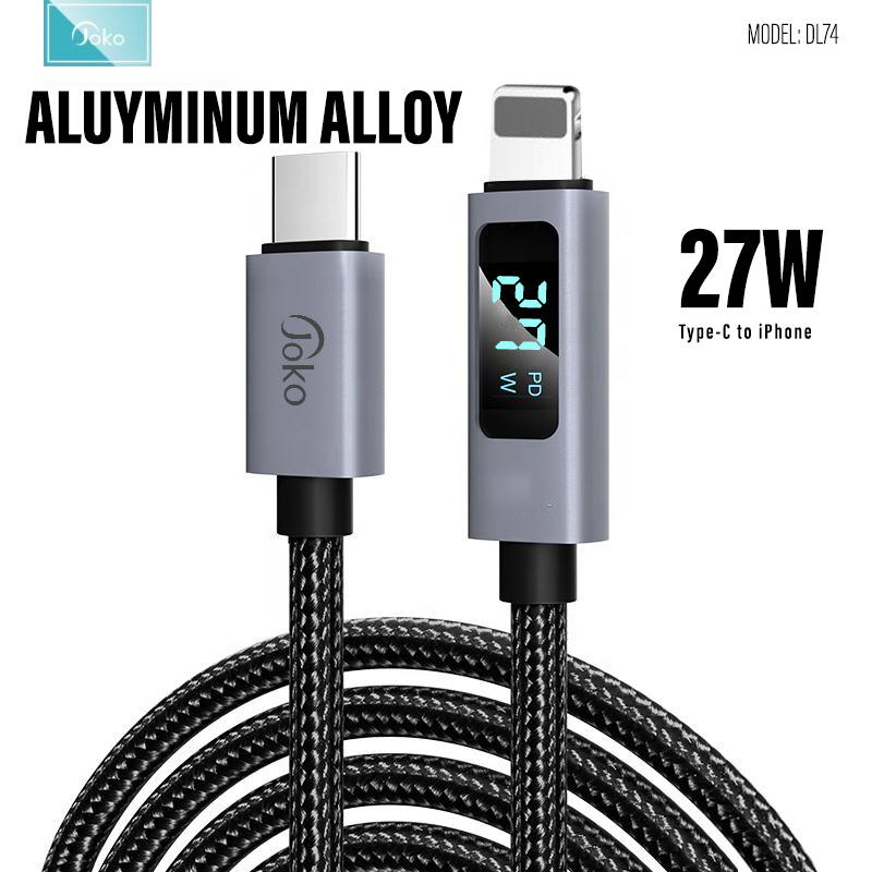 JOKO Charging Cable with Power Out Fast Charging Up to 5A Model DL74 Iphone DL75TypeC