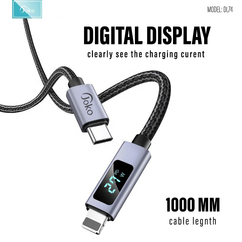 JOKO Charging Cable with Power Out Fast Charging Up to 5A Model DL74 Iphone DL75TypeC