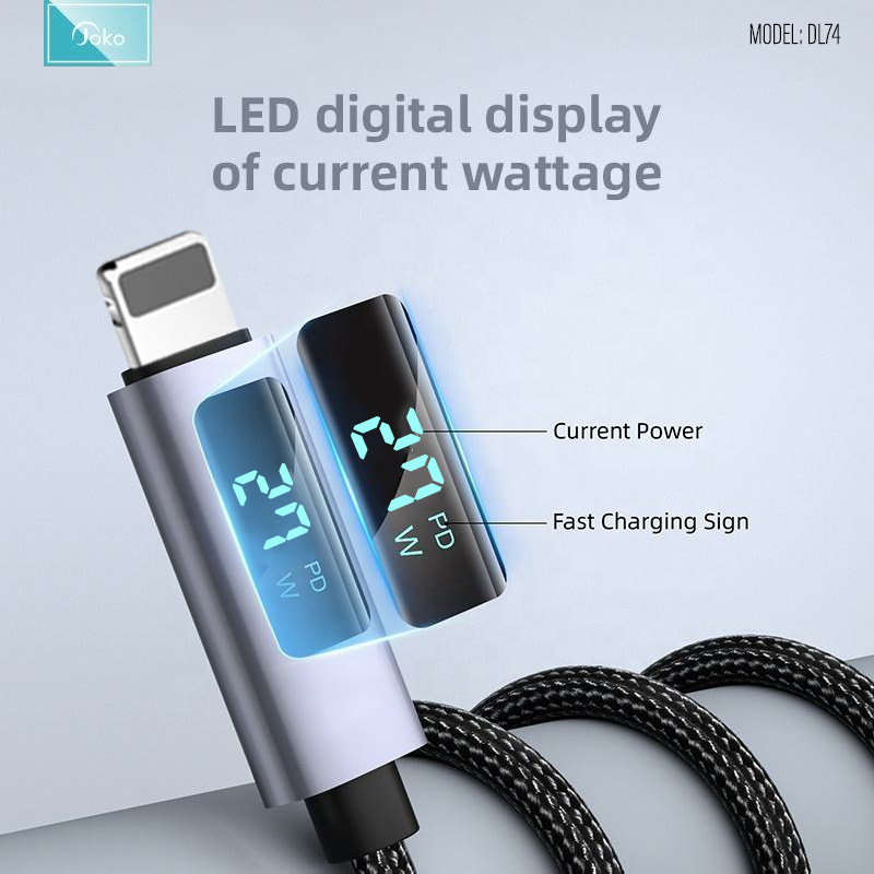JOKO Charging Cable with Power Out Fast Charging Up to 5A Model DL74 Iphone DL75TypeC