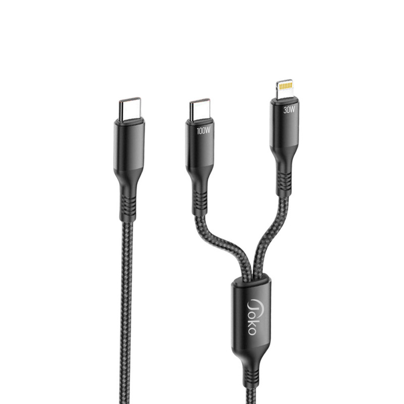 JOKO DL76 Charging Cable, Lightning and Type-C Fast Charging 100W