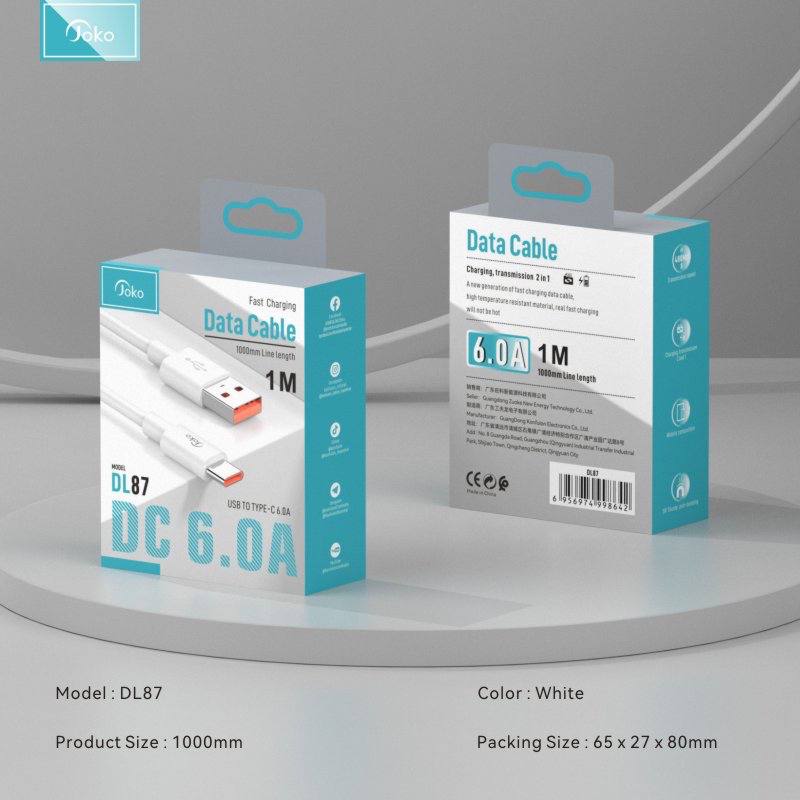 JOKO Cable Super-Fast Charger Model DL87  Type-C DL88 Iphone