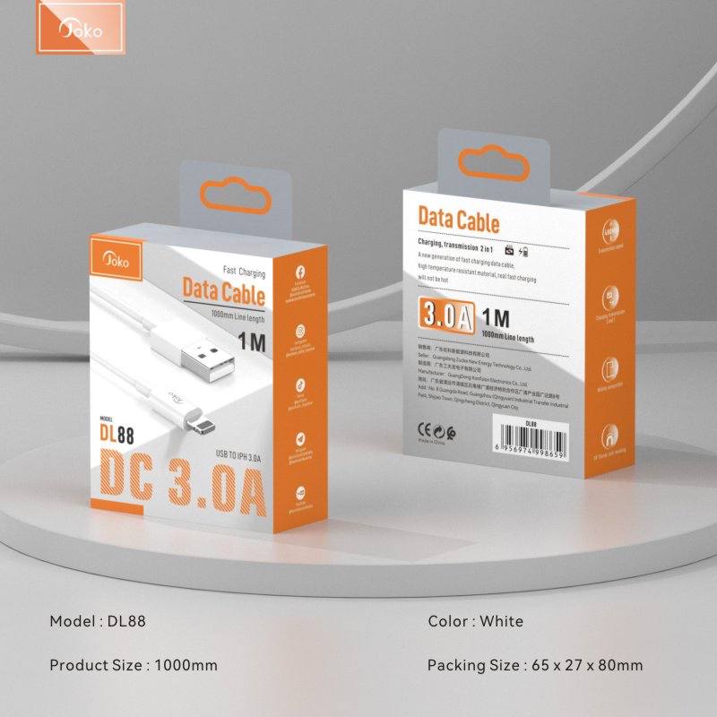 JOKO Cable Super-Fast Charger Model DL87  Type-C DL88 Iphone