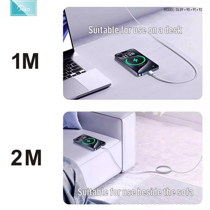 JOKO Cable 2M Super-Fast Charger Model DL91 Iphone DL92 Type-C