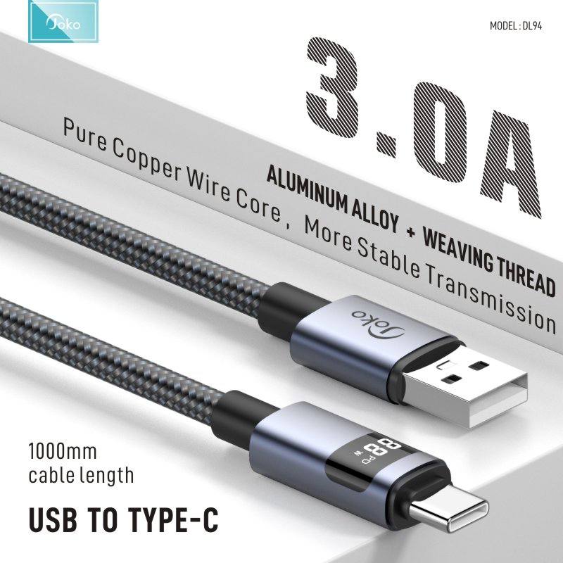 JOKO Charging Cable with Power Out Fast Charging Up to 3A Model DL93 Iphone DL94TypeC