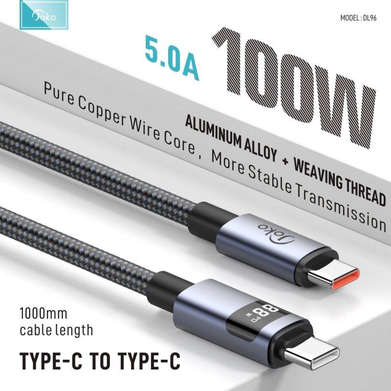 JOKO Charging Cable with Power Out Fast Charging Up to 5A Model DL95 Iphone DL96TypeC