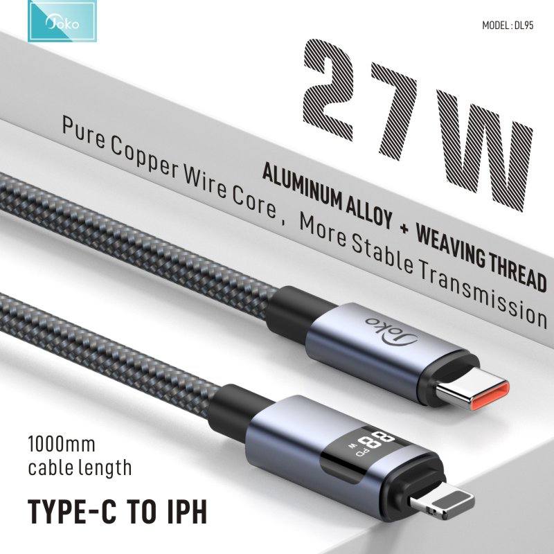JOKO Charging Cable with Power Out Fast Charging Up to 5A Model DL95 Iphone DL96TypeC
