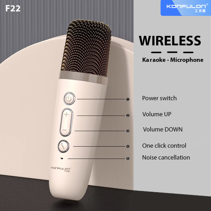 Konfulon Wireless Karaoke Microphone & Speaker F-22 