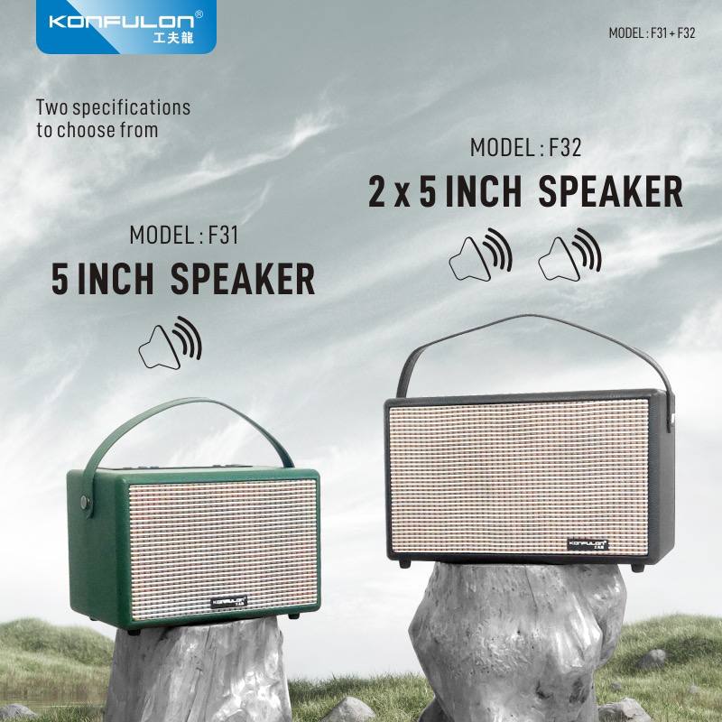 KONFULON Karaoke speaker with dual microphone Model F31