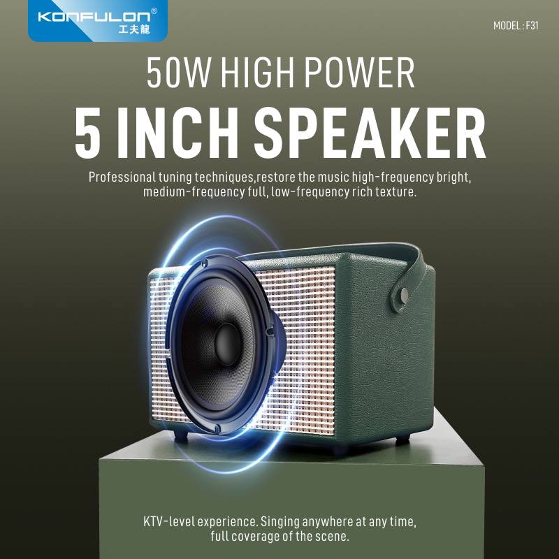 KONFULON Karaoke speaker with dual microphone Model F31