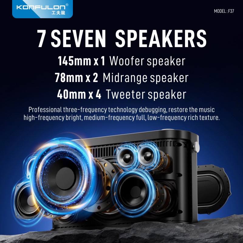 Konfulon Portable Karaoke Bass Speaker 280W Model F37