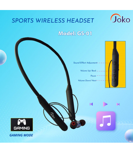 JOKO Wireless headset Bluetooth 5.0 sport Headset model : GS-01