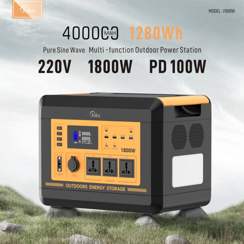 Joko UPS Power Station 1800W AC -DC USB-C 100W Power Supply 400000mAh Model J1800W