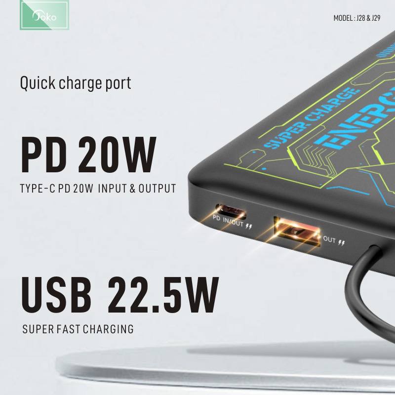 JOKO Power bank Fast charging 10000mAh Model J28