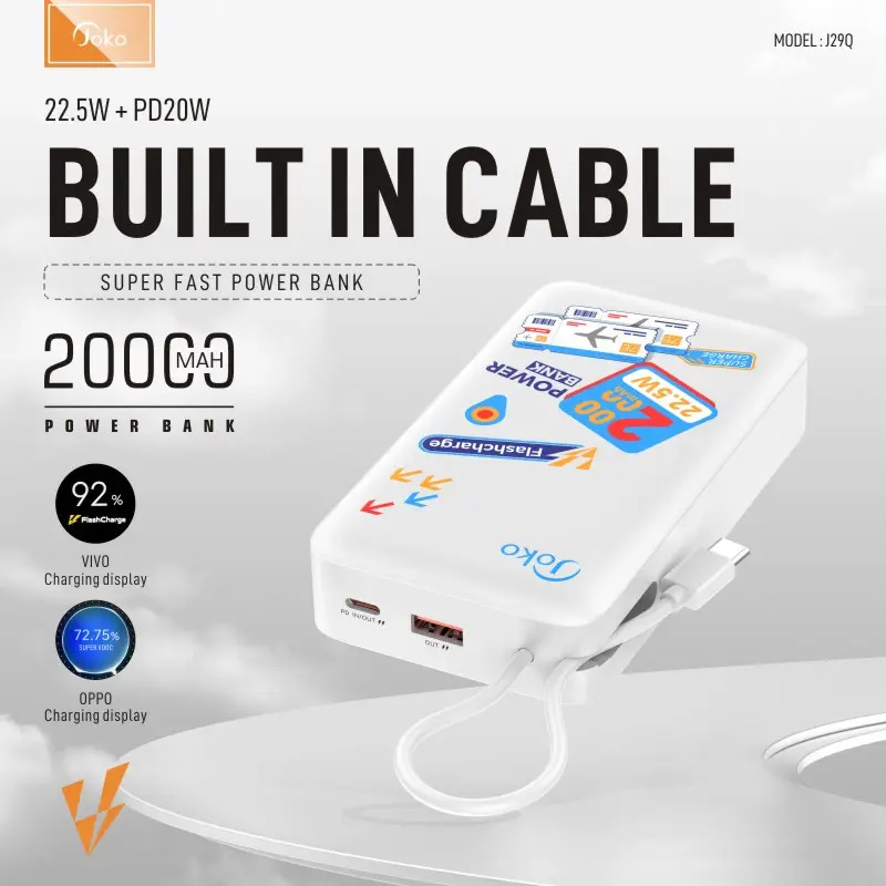 JOKO Power bank Fast charging 20000mAh Model J29Q