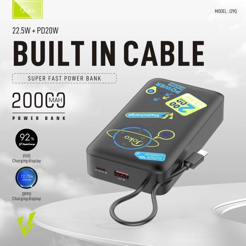 JOKO Power bank Fast charging 20000mAh Model J29Q