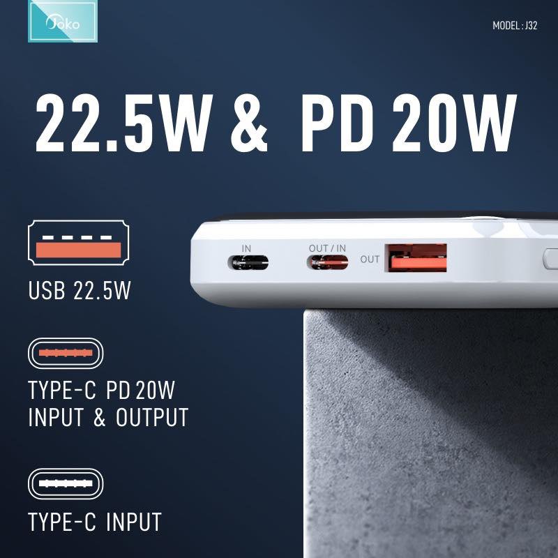 JOKO Power bank Fast charging 10000mAh Model J32