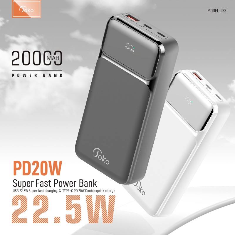 JOKO Power bank Fast charging 20000mAh Model J33