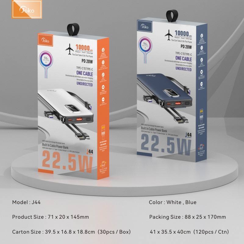 JOKO Power bank Fast charging 22.5W 10000mAh J44