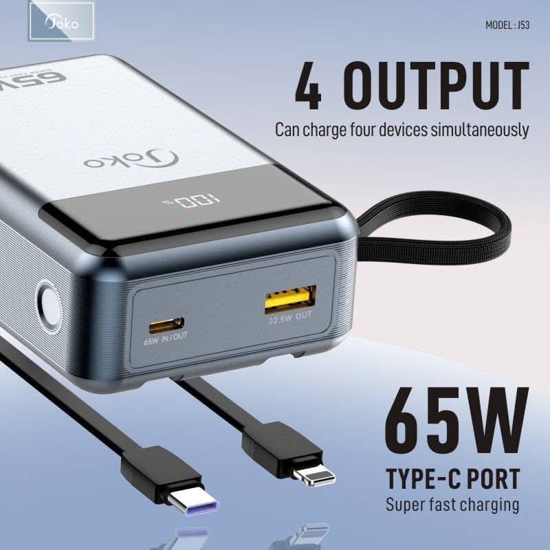 Joko Power bank 20000mAh Fast Charge 65W Model J53