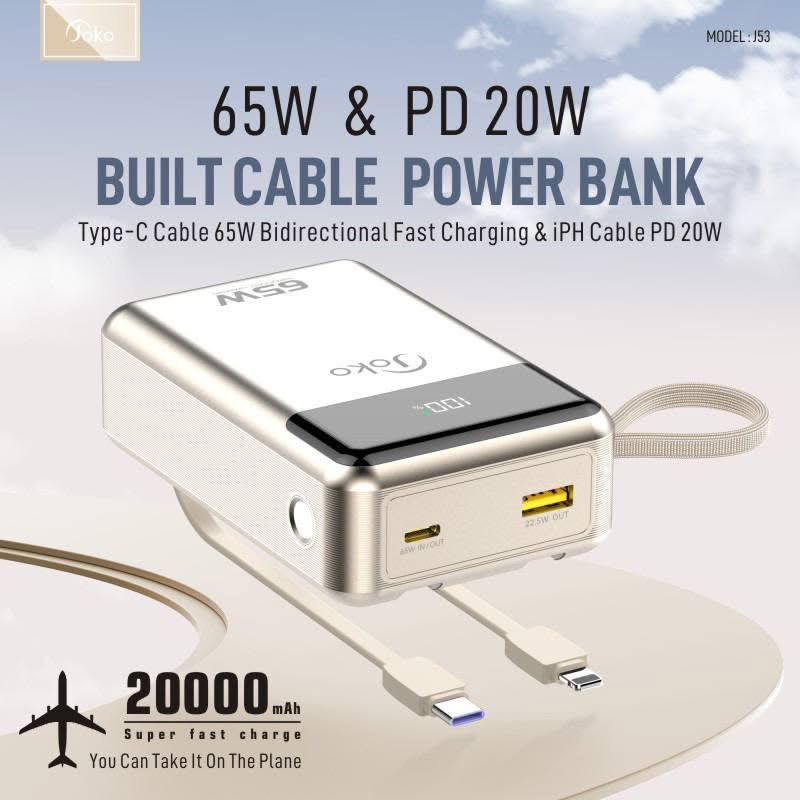 Joko Power bank 20000mAh Fast Charge 65W Model J53