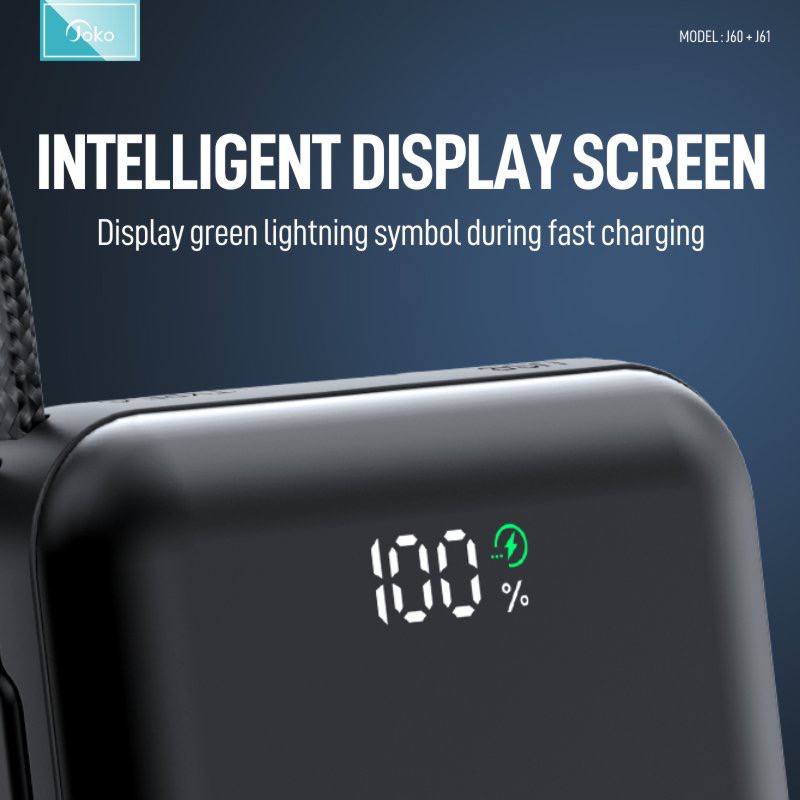 Joko USB22.5W PD20 fast charging power bank with 20000 mAh battery, model: J61