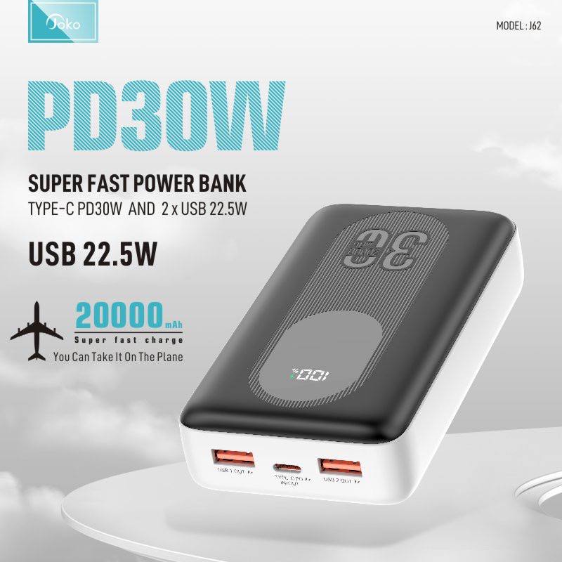 JOKO Power bank Fast charging 20000mAh Model J62