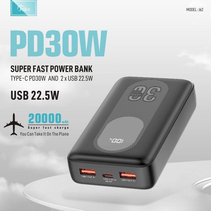 JOKO Power bank Fast charging 20000mAh Model J62