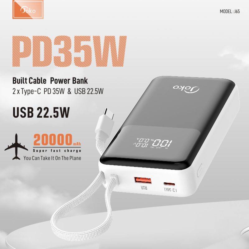 JOKO Power bank supper fast charging 20000mAh Model J65