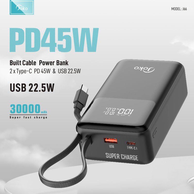 JOKO Power bank supper fast charging 30000mAh Model J66