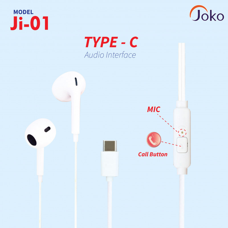 JOKO Headphones Wired High Sound Quality Type C Earphone JI-01