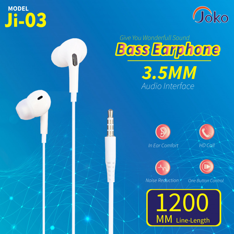 JOKO Mini HIFI High Sound Quality Wired Headphones 3.5mm Plug JI-03