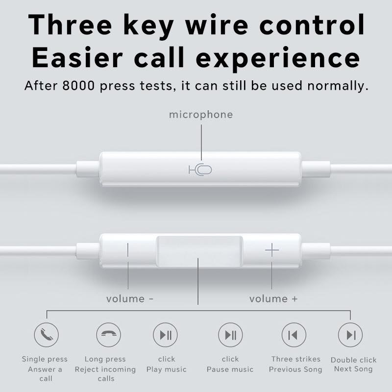 JOKO Headphones Wired High Sound Quality 1200mm Cable Length Model JI05 JI06