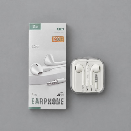 JOKO new wired earphones with good bass,  Type-C, 3.5mm, Lightning Model: JI11 (3.5mm) JI12 (Type-C) JI13 (Lightning)