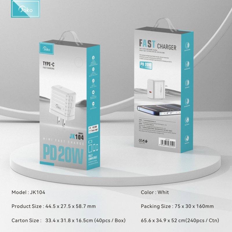 JOKO adapter and Cable PD 20W Model JK104
