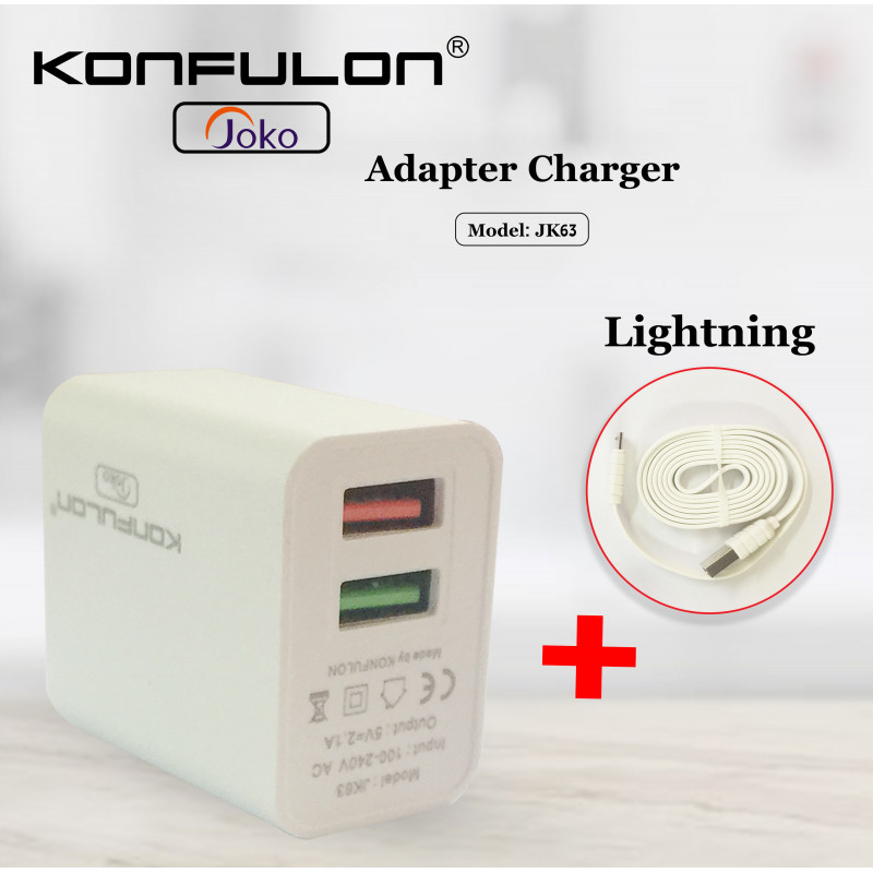 JOKO Adapter+Cable JK63 iPhone Lightning 2.1A 