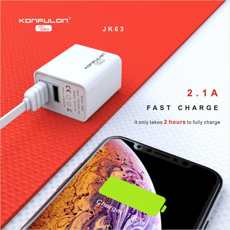 JOKO Adapter+Cable JK63 iPhone Lightning 2.1A 