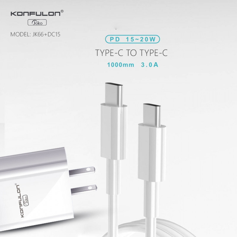 JOKO Adapter Charger + TYPE-C PD Cable Model JK75+DC15