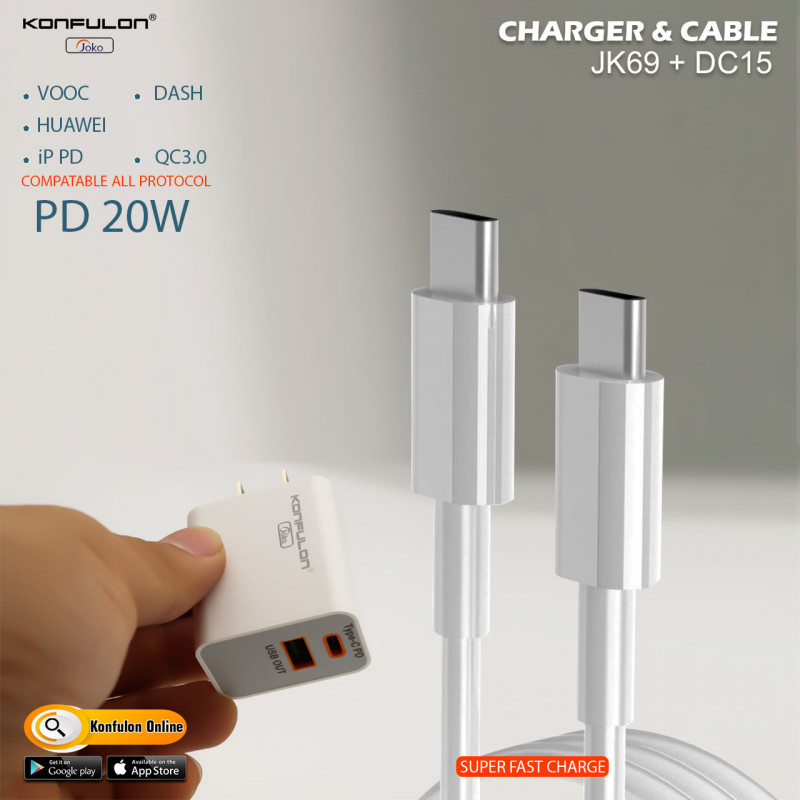 JOKO Fastcharge adapter+cable Type-c JK69+DC15