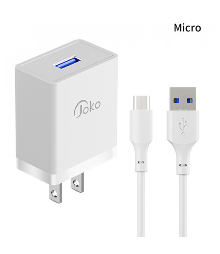 JOKO Adapter Charger + Cable Fast Charger 2.4A Micro JK77