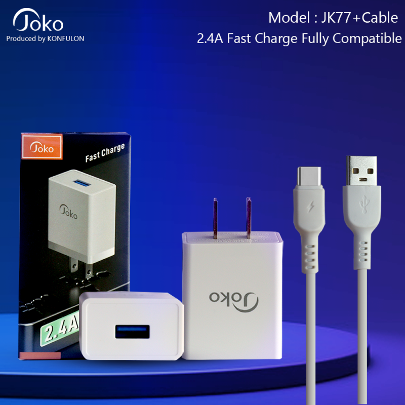 JOKO Adapter Charger + Cable Fast Charger 2.4A TYPE-C  JK77
