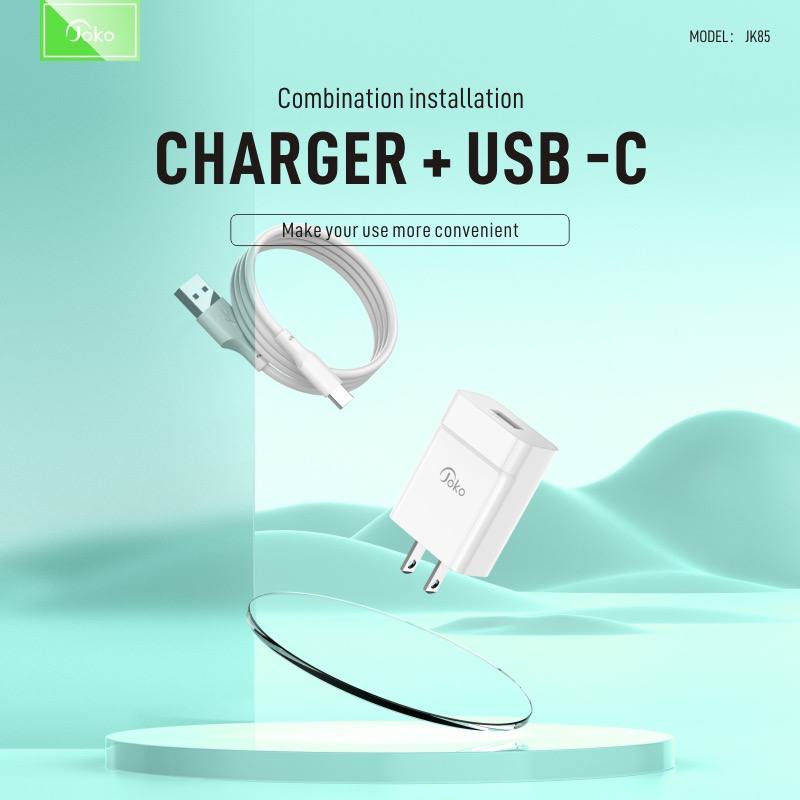 JOKO Mini fast charger + cable 3.0A Model Jk85 Type-C