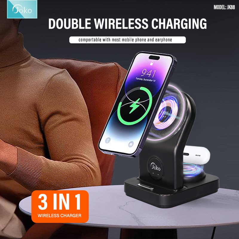 JOKO 3 IN 1 WIRELESS CHARGER MODEL JK88