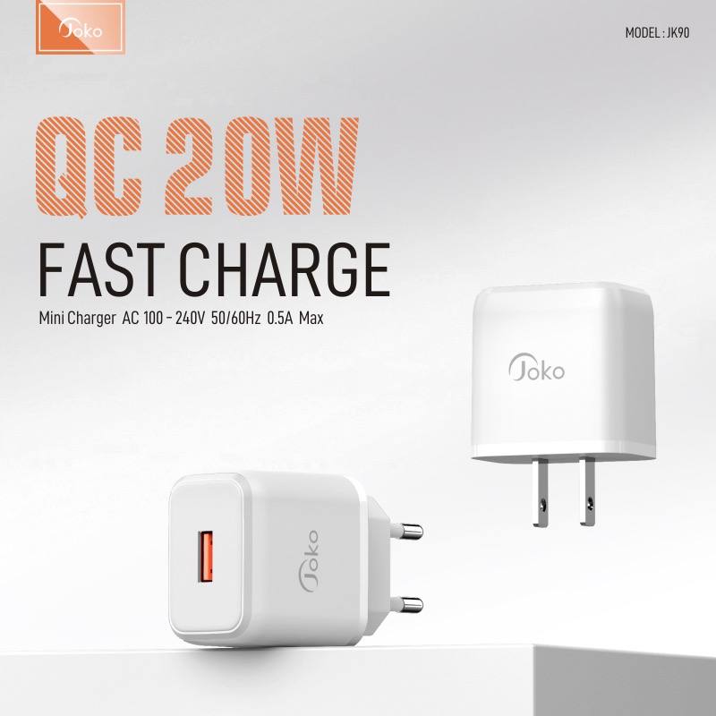 JOKO Set Fast Charge Adapter USB QC 20W Model: JK90