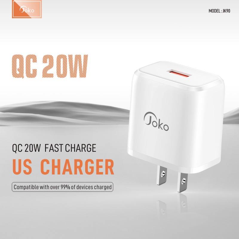 JOKO Set Fast Charge Adapter USB QC 20W Model: JK90